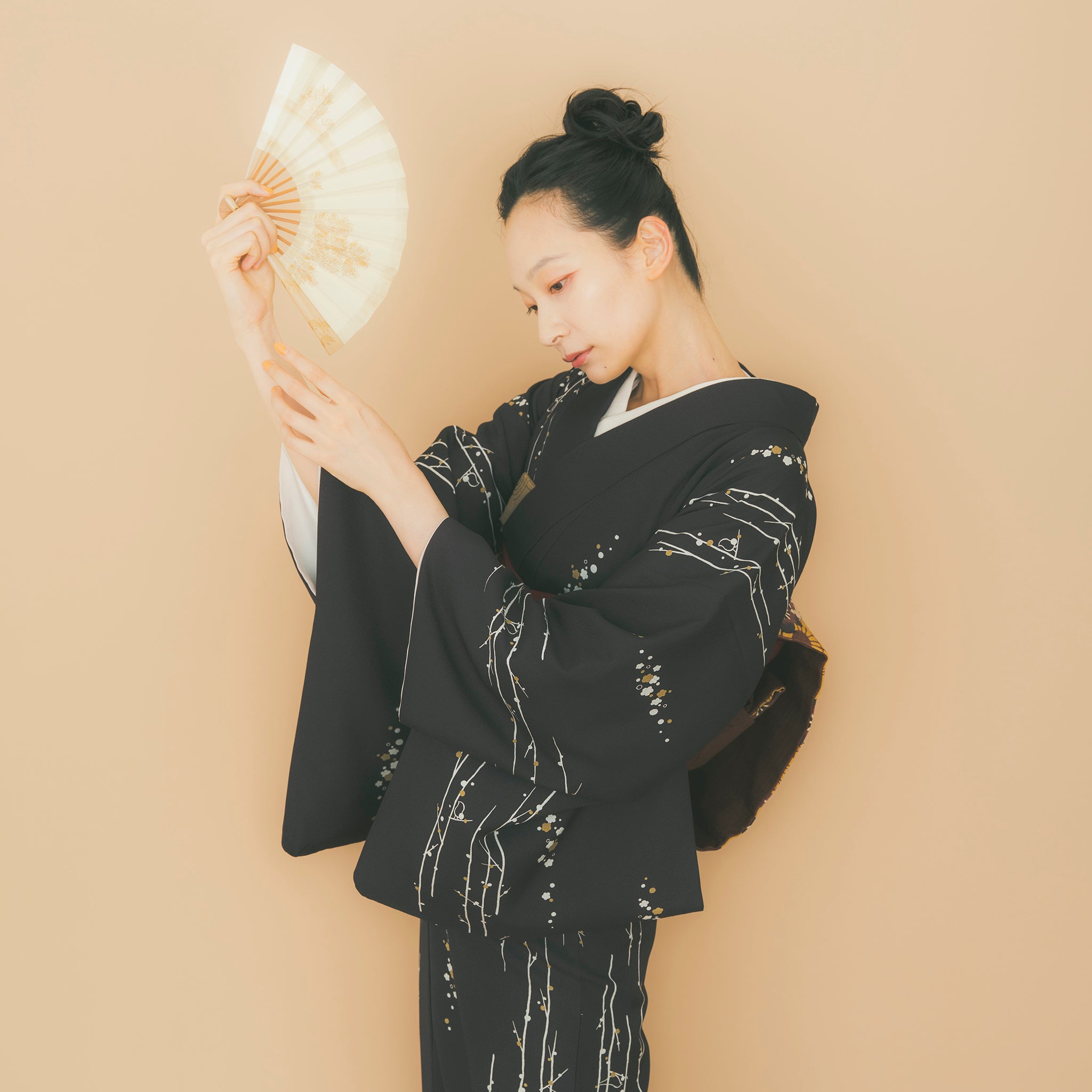 シルック kifkif 雪華 洗える着物 袷 153cm シルック kifkif 雪華