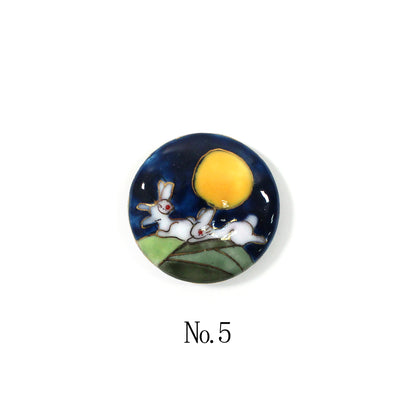 【七宝焼】帯留め -うさぎ- No.5～No.7