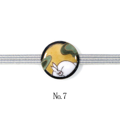 【七宝焼】帯留め -うさぎ- No.5～No.7